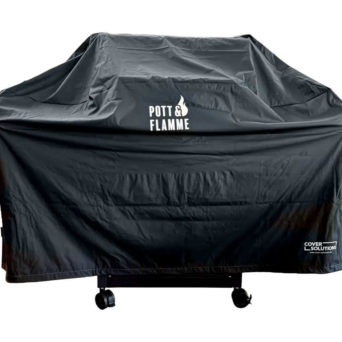 Abdeckhaube Gasgrill Gr. XL schwarz mit Druck Pott & Flamme