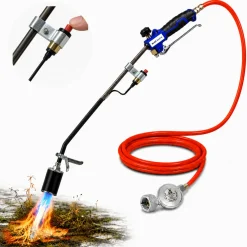 Abflammgerät Auftaugerät mit Piezozündung  Unkrautvernichter 69 kW mit Gas-Druck-Regler
