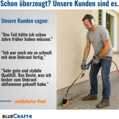 Abflammgerät Auftaugerät mit Piezozündung Unkrautvernichter 69 kW mit Gas-Druck-Regler
