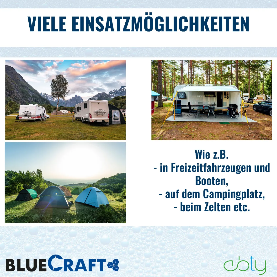 abtyCAM Toilettenzusatz 1L Sanitärflüssigkeit für Campingtoiletten