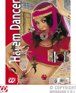 Accessiore: Harem Tänzerin, Diadem  Unterarmband, Handgelenksband, Bauchnabel-Rubin