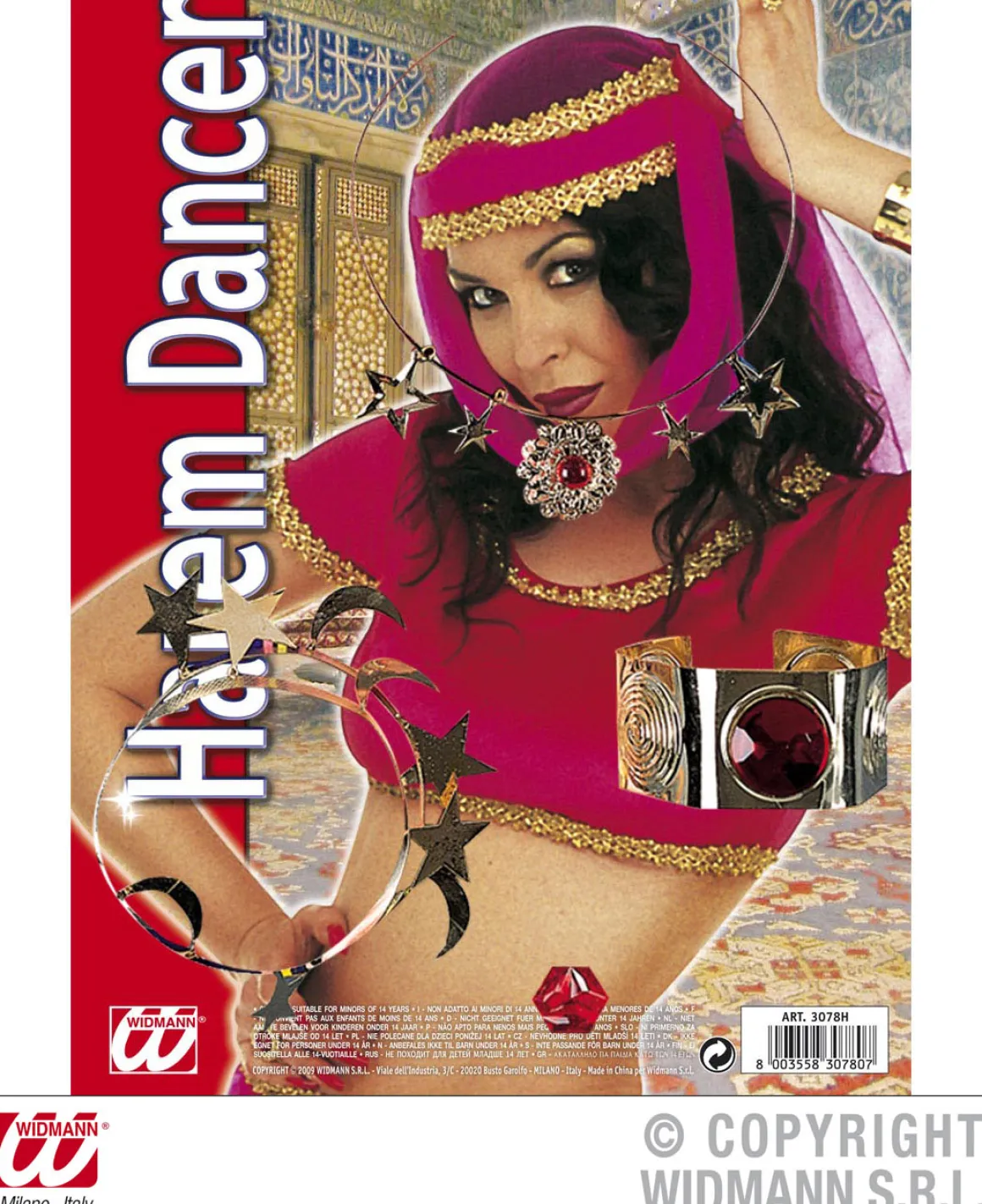 Accessiore: Harem Tänzerin, Diadem Unterarmband, Handgelenksband, Bauchnabel-Rubin