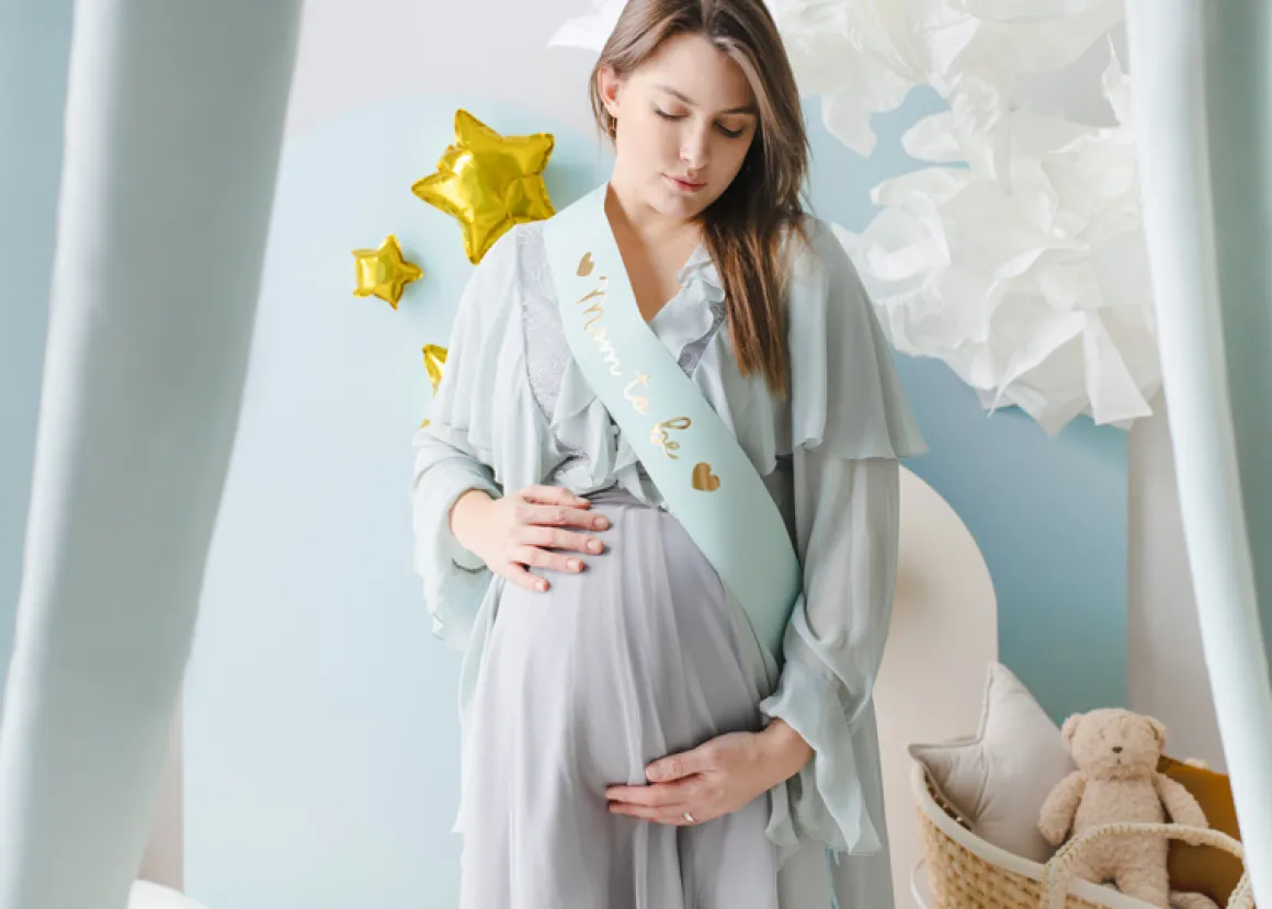 Accessoire : Schärpe , Mom to be , blau