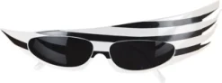 Accessoires: Showbrille Schwarz Weiß