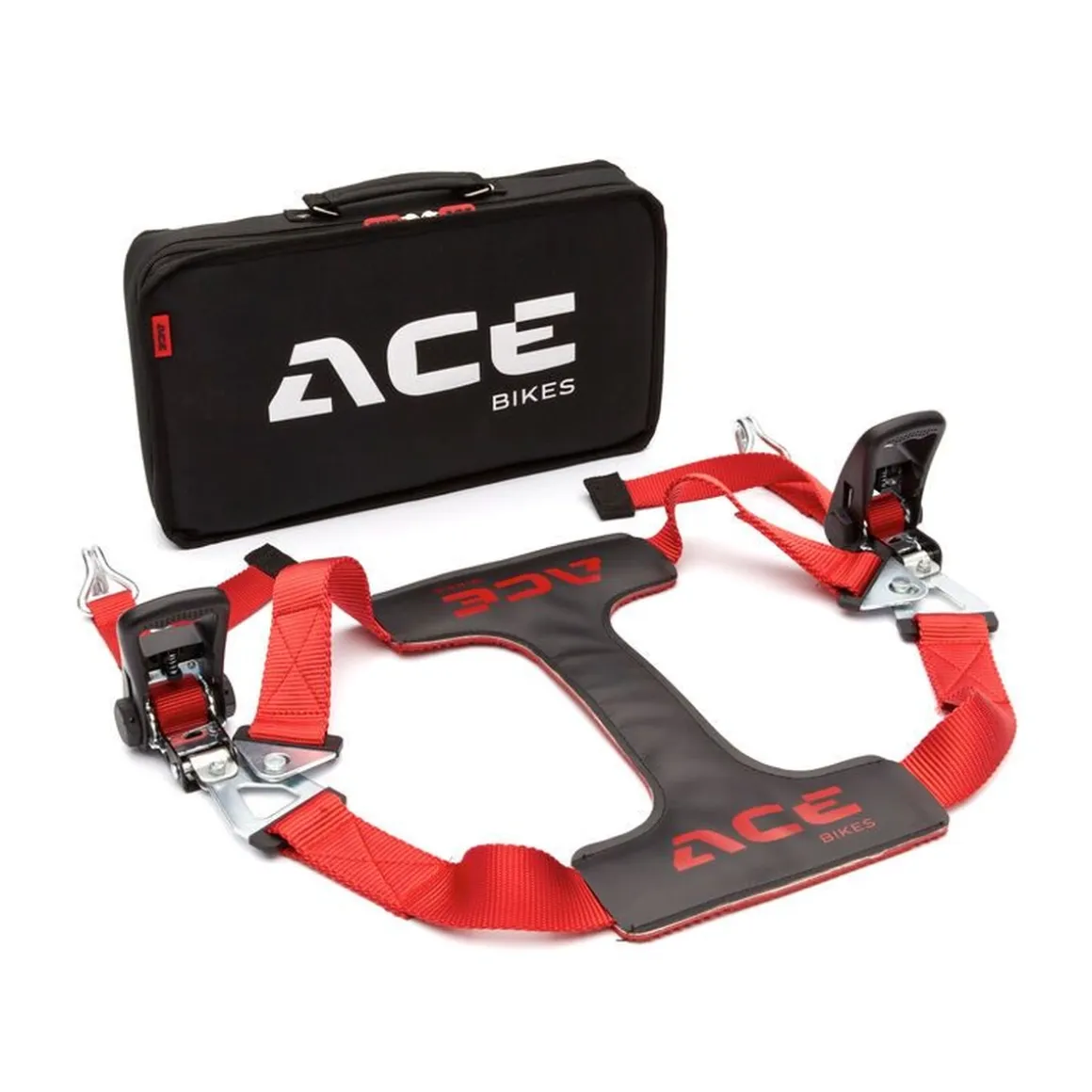ACEBIKES TyreFix Pro mit 2 Zurrgurten 25 mm x 0,65 m, 500 daN
