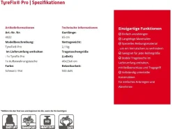 ACEBIKES TyreFix Pro mit 2 Zurrgurten 25 mm x 0,65 m, 500 daN