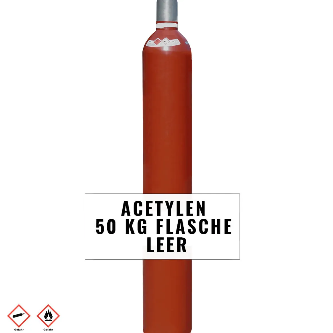 Acetylen-Flasche 50 Liter leer, ungefüllte Umlaufflasche