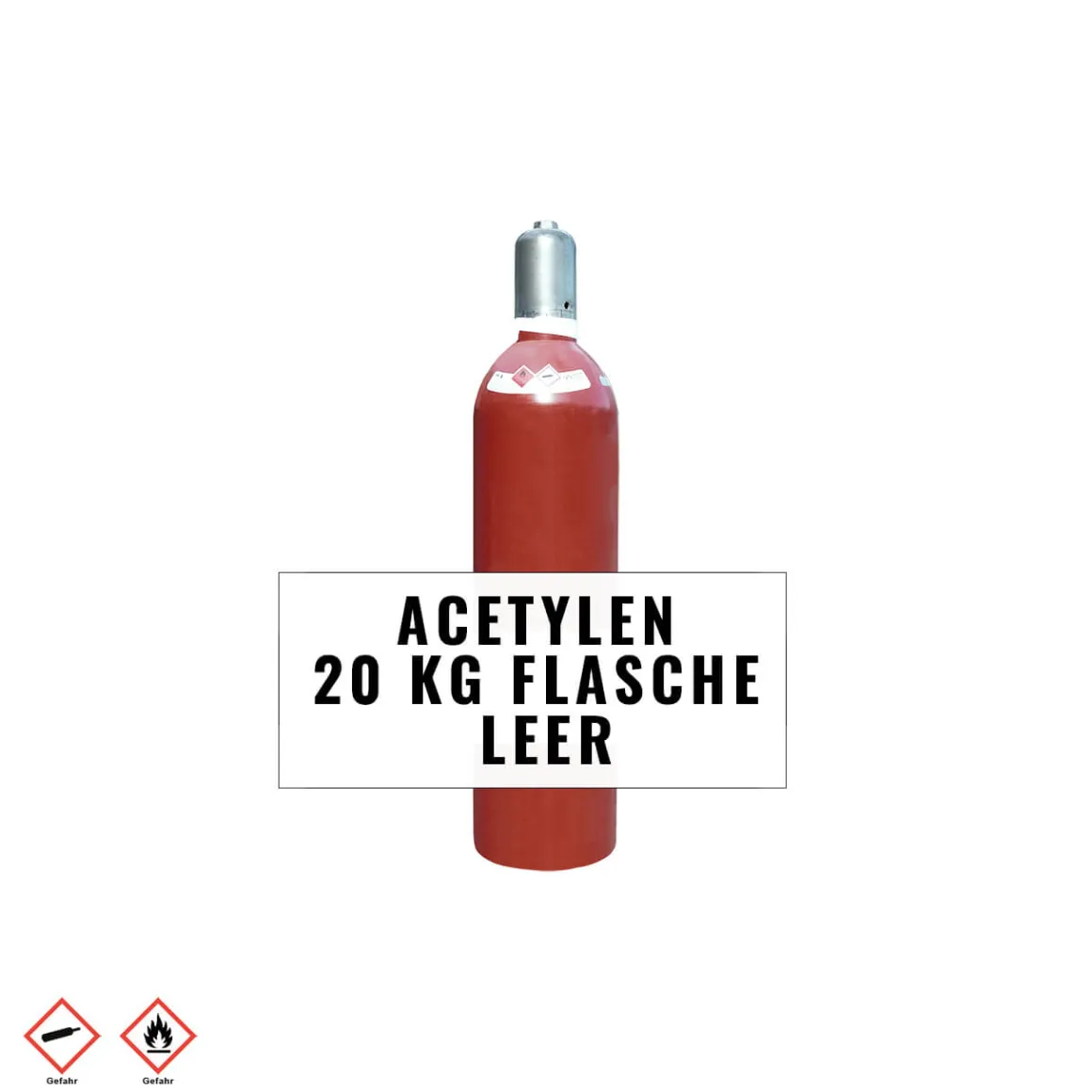 Acetylen-Flasche 20 Liter leer, ungefüllte Umlaufflasche