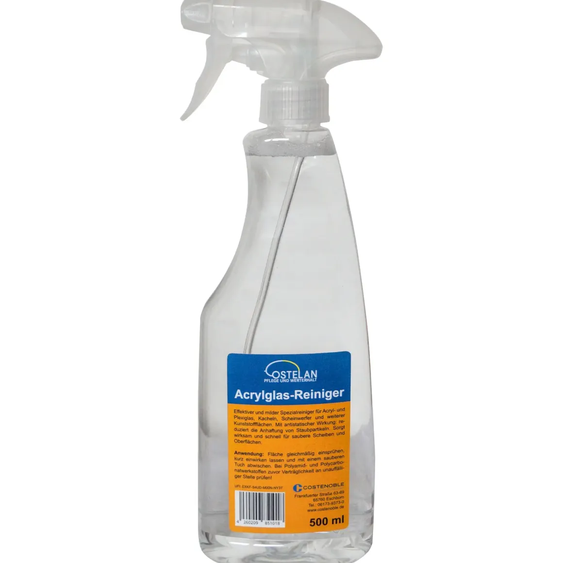 Acrylglas Reiniger Costelan 500 ml Pumpsprühflasche