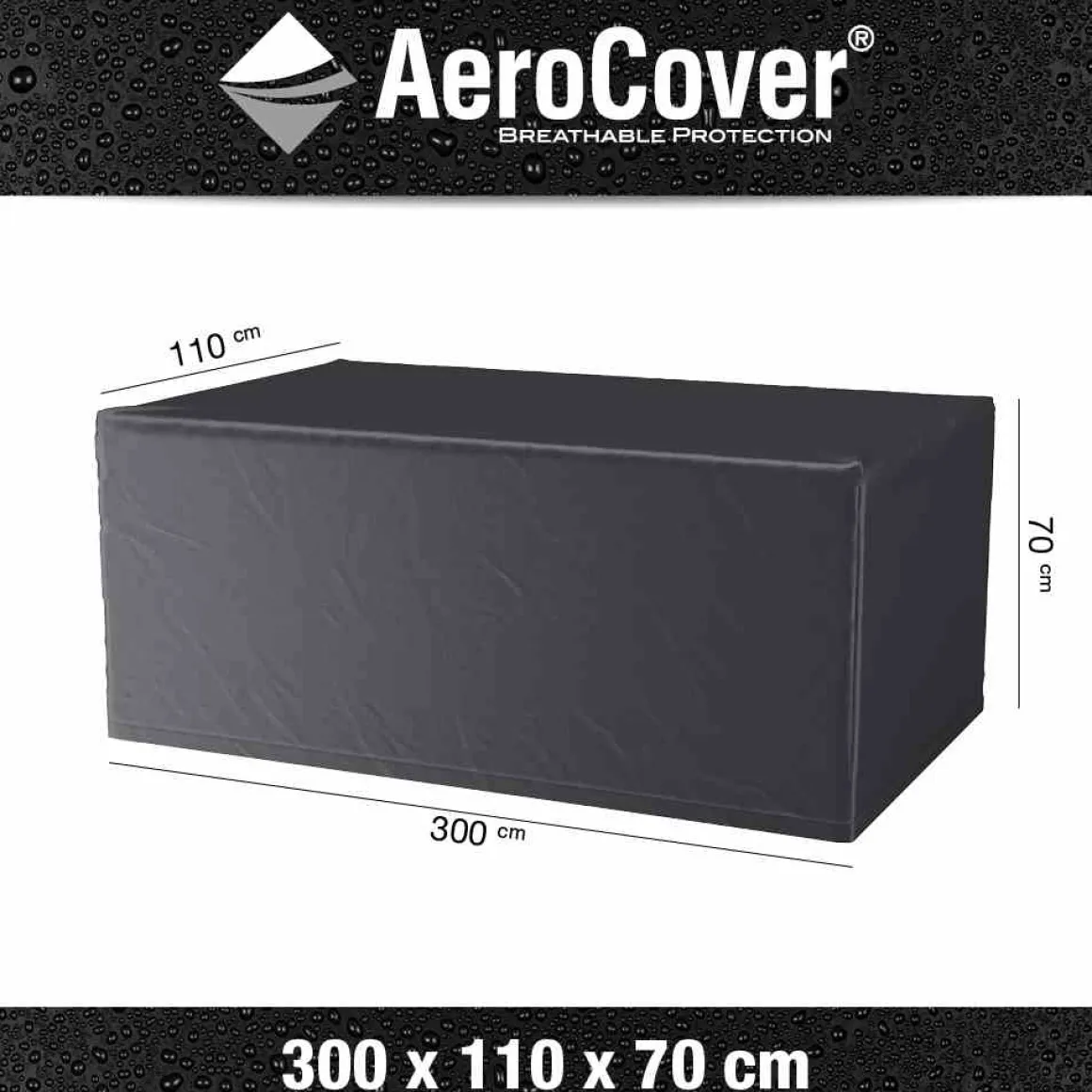 AeroCover Abdeckhaube Tisch 300 x 110x 70 cm