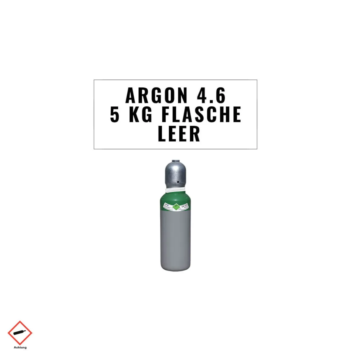 Argon-Flasche 4.6, 5 Liter Umlaufflasche, leer