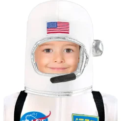 Astronautenhelm mit Mikrofon für Kinder Einheitsgröße