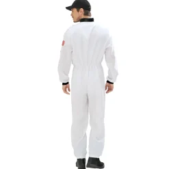 Astronauten-Overall Kostüm – Realistisches  Raumfahrer-Outfit für Partys, Größe: M