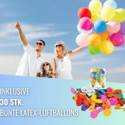 Ballongas Helium Einweg Flasche 30 -  Heliumflasche mit 30 Ballons