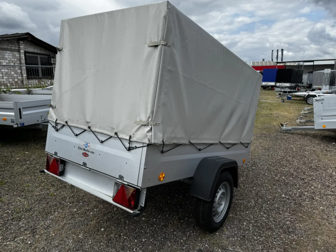 Böckmann TPV KD-EU2 LIGHT Kastenanhänger mit Hochplane kippbar - LH 1150mm 750kg
