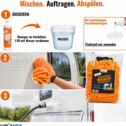 Bluecraft Caravan Intensivreiniger 1L - für Reisemobile und Boote, mit Waschhandschuh