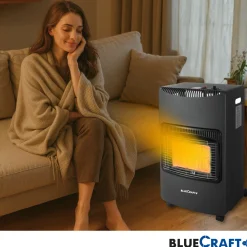 BlueCraft Infrarot Gas Heizofen 4,2 kW mit Gasregler für Innenräume