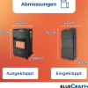 BlueCraft Infrarot Gas  Heizofen 4,2 kW mit klappbaren Seitenwänden, inkl. Schlauch und Regler