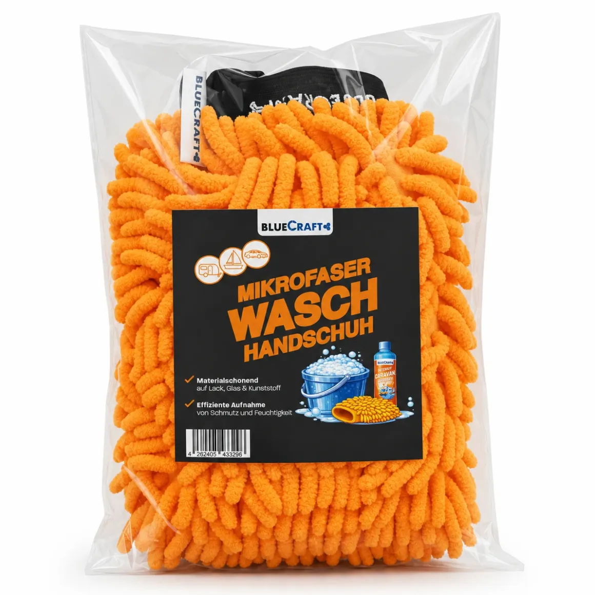 Bluecraft Mikrofaser Waschhandschuh