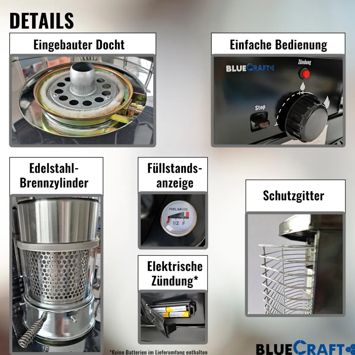 BlueCraft Petroleum Heiz-Ofen ZT-85 inklusive Handpumpe