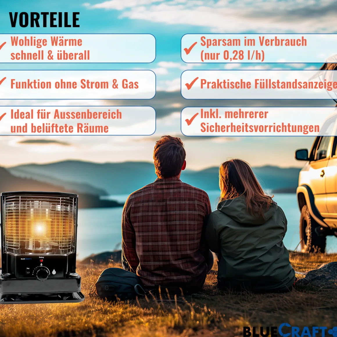 BlueCraft Petroleum Heiz-Ofen ZT-85 inklusive Handpumpe