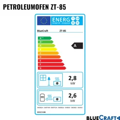 BlueCraft Petroleum Heiz-Ofen ZT-85 inklusive Handpumpe und 20 L Kanister Petroleum