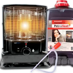 BlueCraft Petroleum Heiz-Ofen ZT-85 inklusive Handpumpe und 20 L Kanister Petroleum
