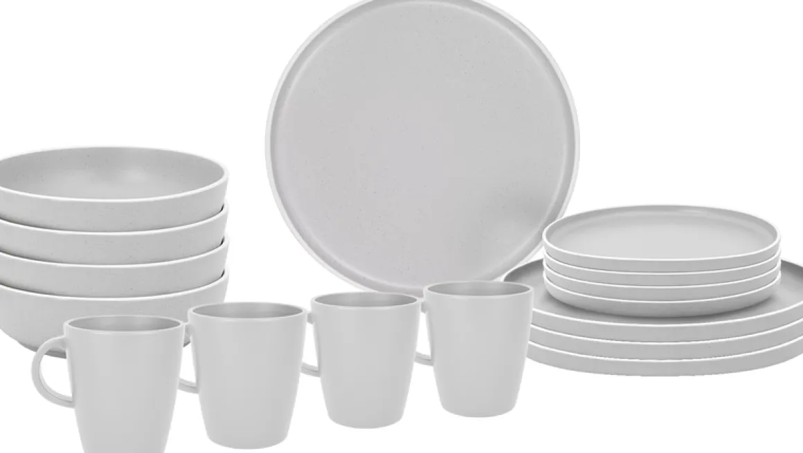 Brunner Geschirrset Lunch Box Dolomit White 16-teilig