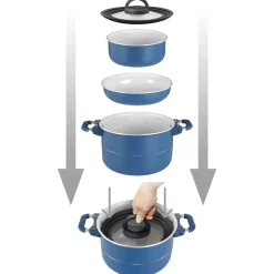 Brunner Topfset Carezza Magnetogrip 7+1 Ø 24 cm