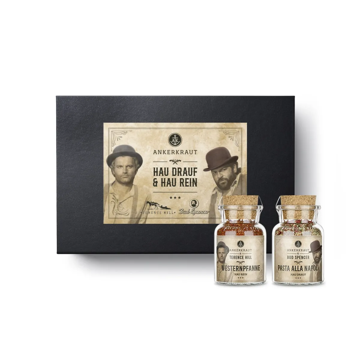 Bud Spencer & Terence Hill Geschenk-Box Westernpfanne und Pasta Alla Napoli