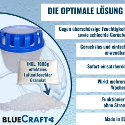 CAGO Raum Luftentfeuchter Box CA 70 mit 1kg Granulat Nachfüllbeutel
