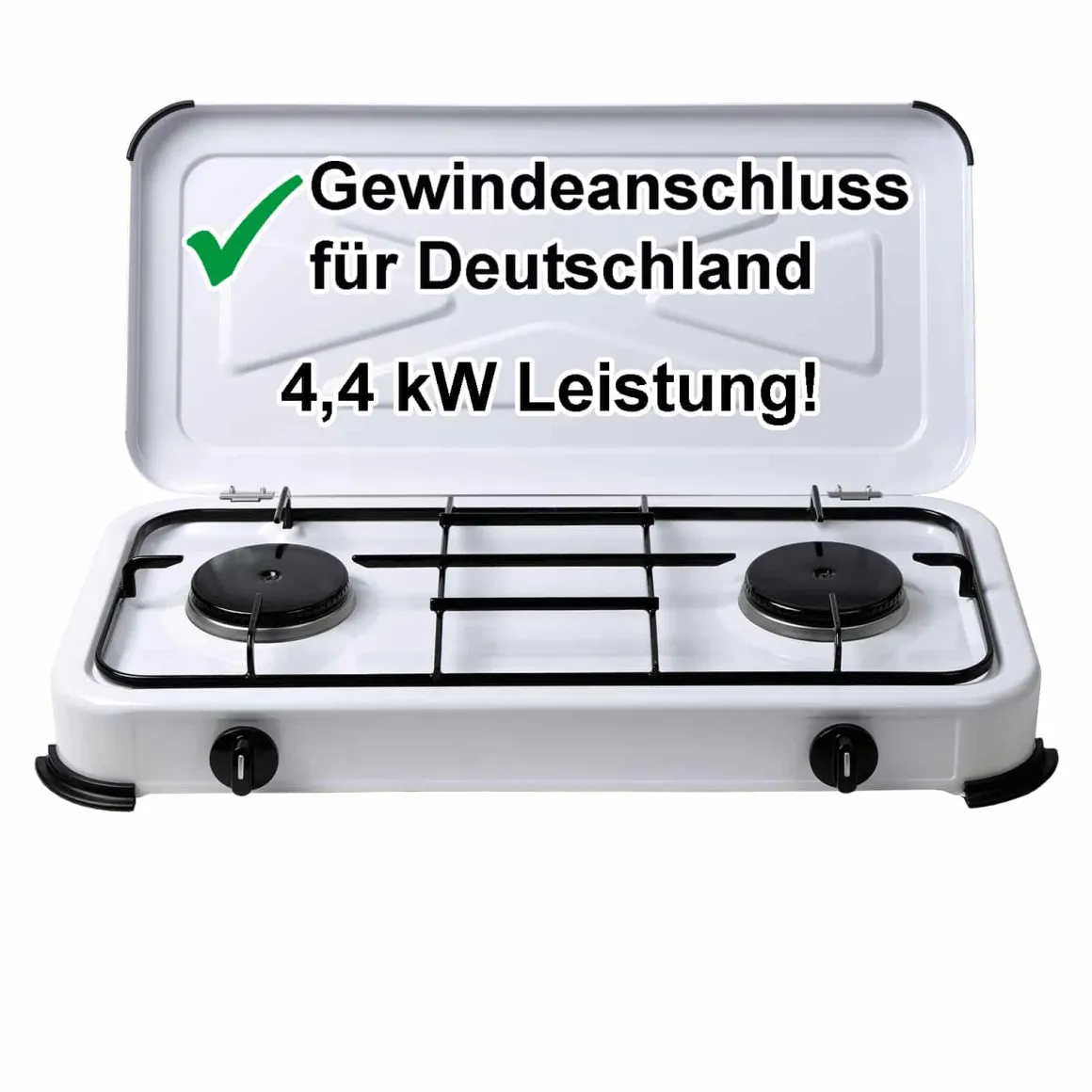 Camping-Gas-Kocher Mobi 2-flammig, weiss