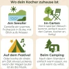 Camping-Gas-Kocher Mobi 3-flammig, weiss
