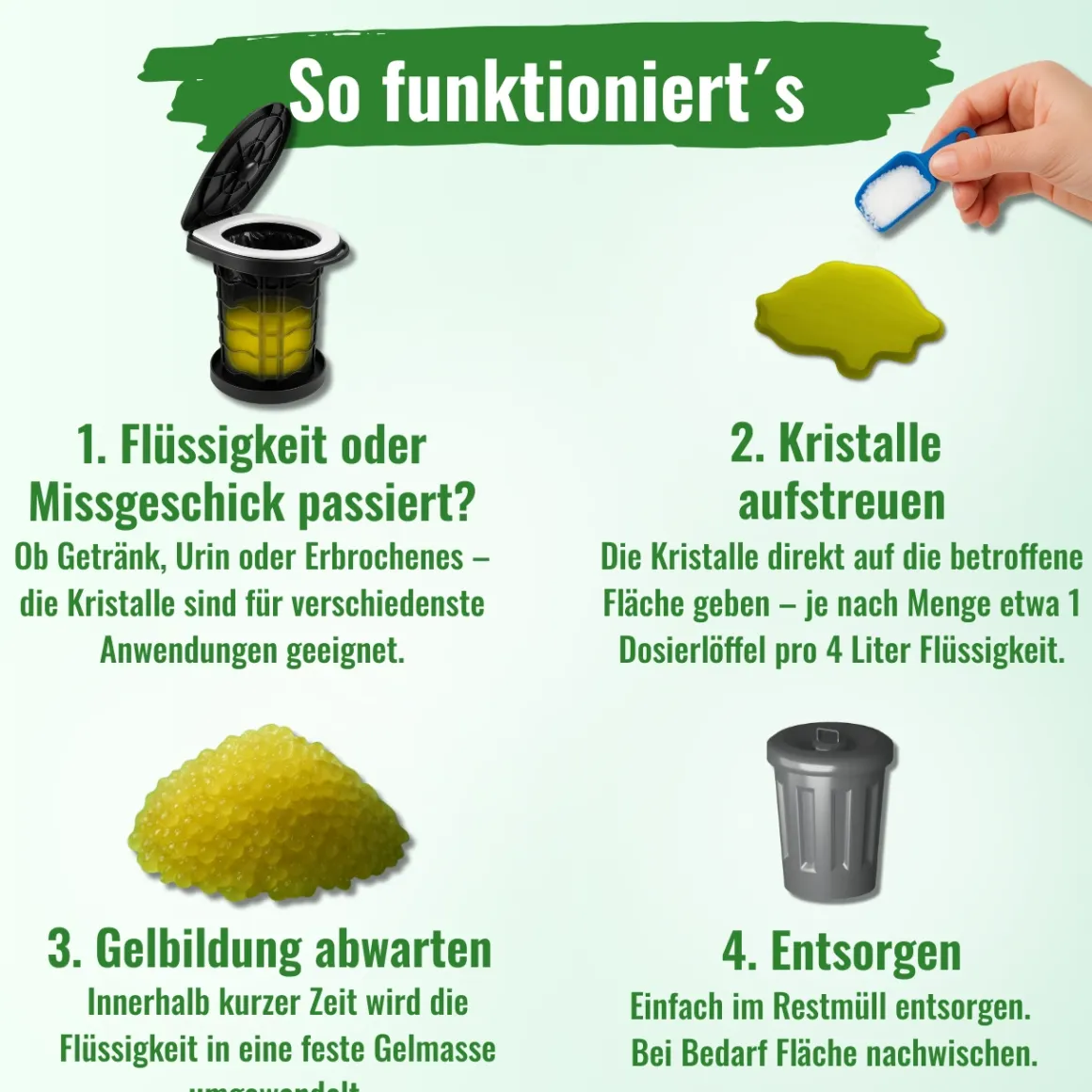 Camping Granulat - Absorber für Camping Toiletten