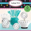 Candy Buffet: Label Kit, silber  6 Stk.