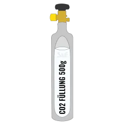 Co2 Füllung 500g mit Drehventil