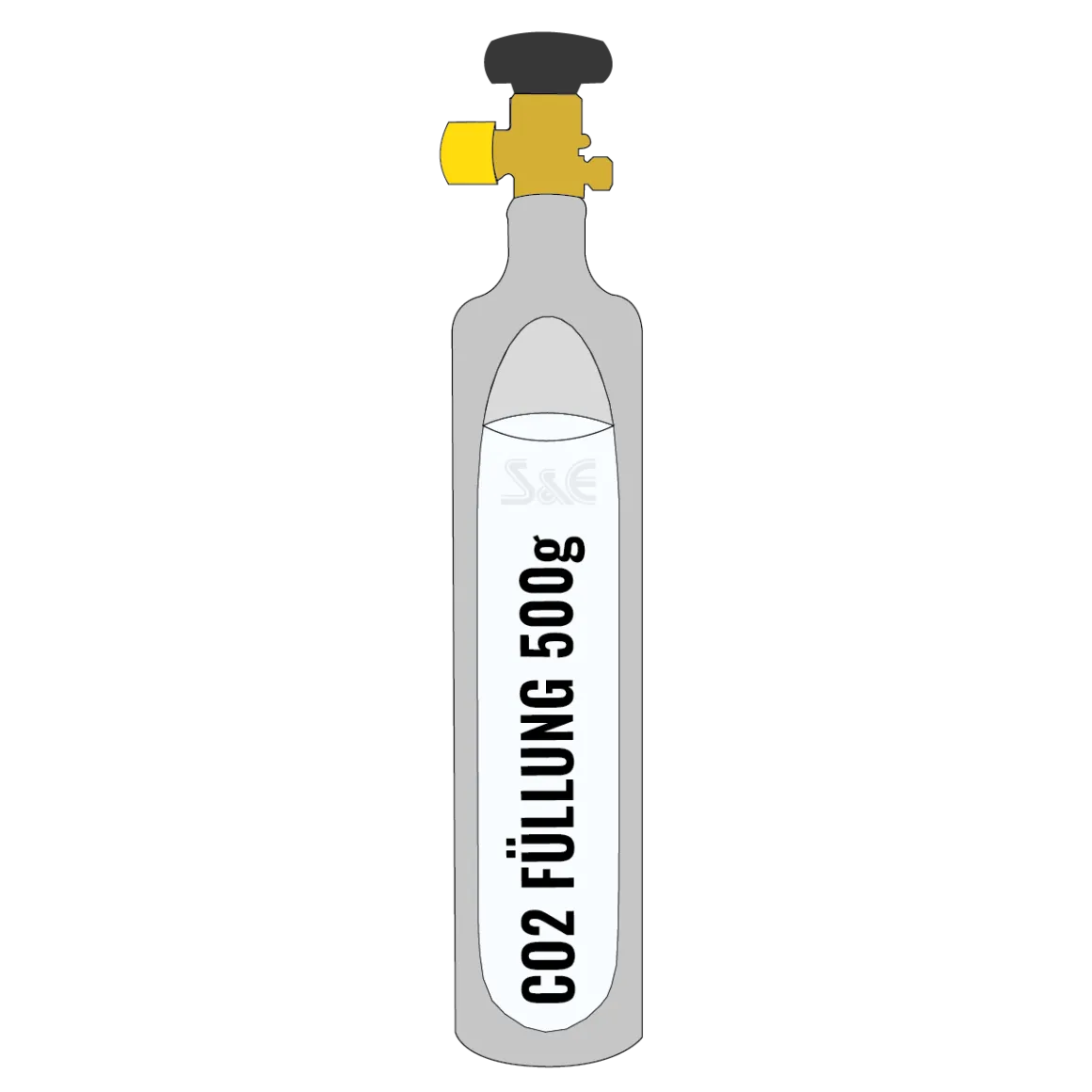 Co2 Füllung 500g mit Drehventil