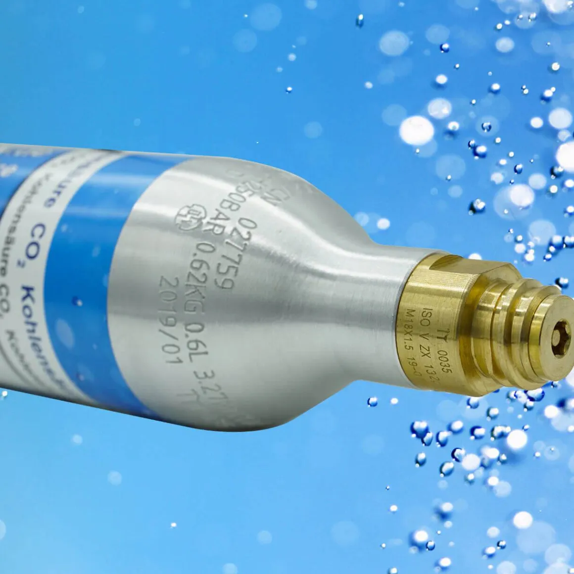 CO2 Kohlensäure Zylinder 425g, gefüllt