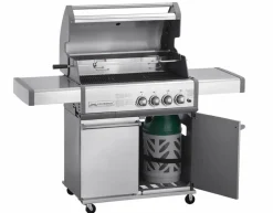 Crossray 4 Gasgrill by Heatstrip, 50 mbar inkl. Unterwagen und Seitentische