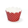 Cupcake Verpackung: Gepunktet, Rot/Weiß 6 Stk.