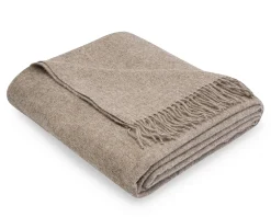 Decke Classic 140x200cm braun  mit Fransen