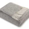 Decke Classic 140x200 cm hellgrau  mit Fransen
