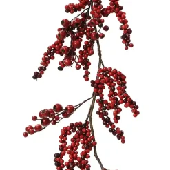 Decoris Girlande Beeren Schaumstoff rot 130 cm