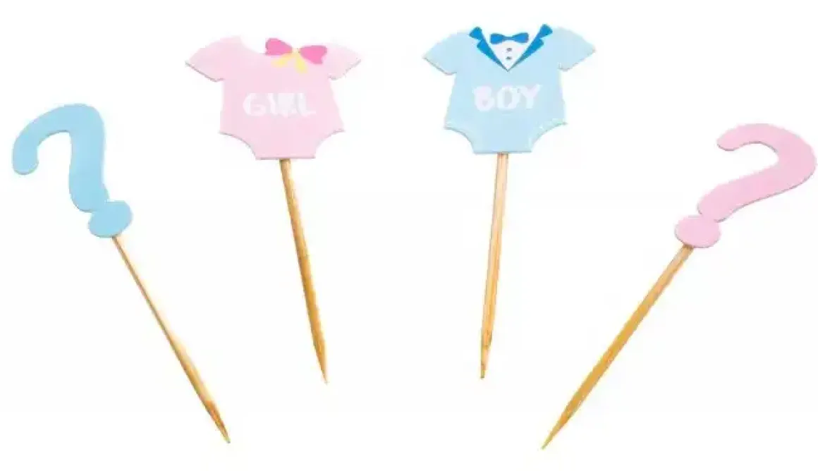 Deko: Boy or Girl Cupcake Stick Gr.: 3 x 9 cm