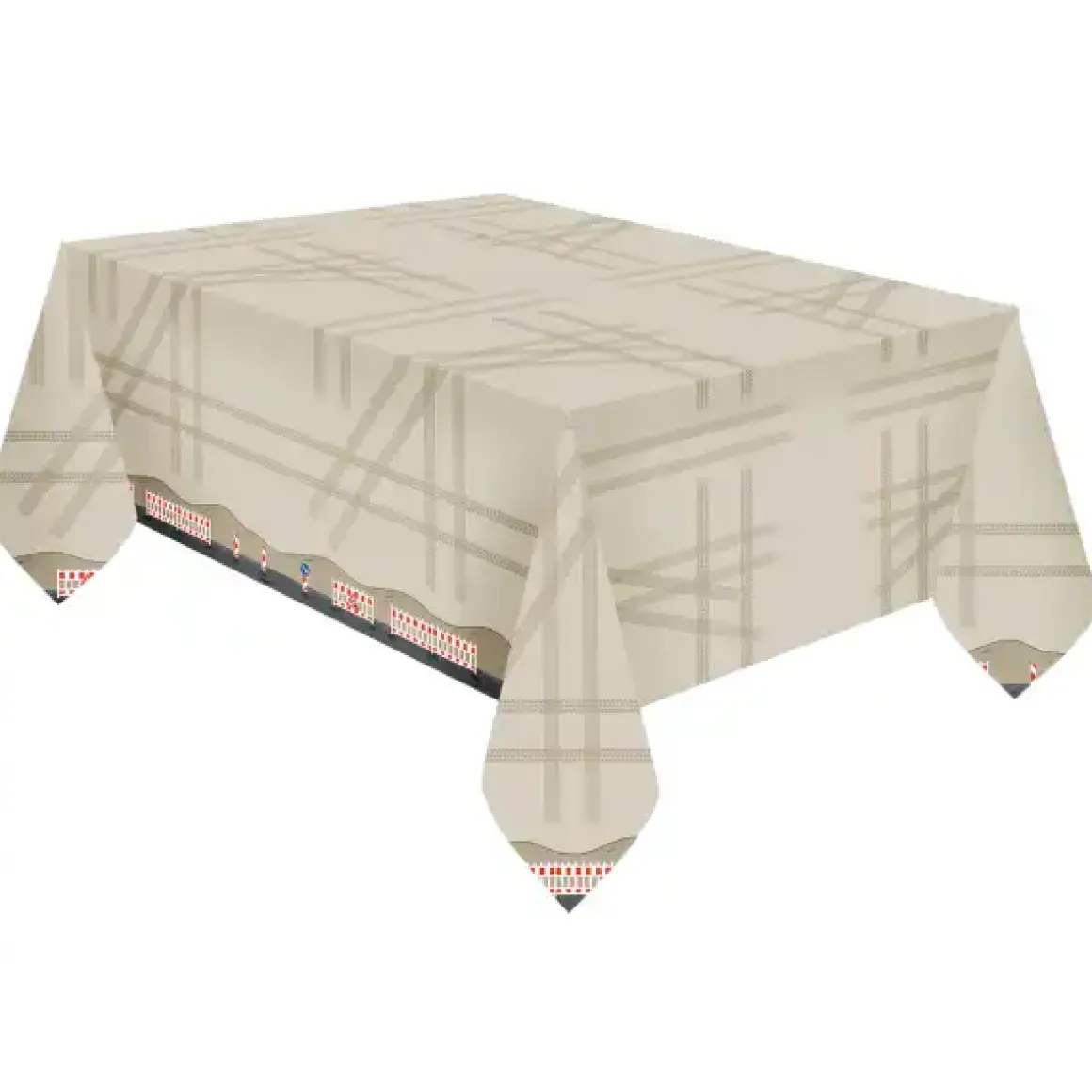 Deko: Papier Tischdecke Construction Part Gr.: 180 x 120 cm