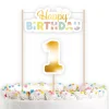 Dekoration: Rainbow , Kuchentopper 1st  Birthday  2 teile