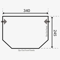 Dometic Vorzelt Pop Air 340, 340 x 245 cm