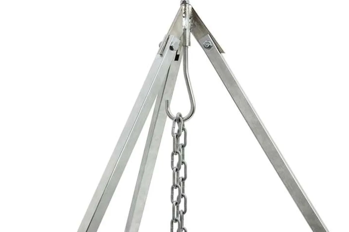 Dreibein mit Kette & Haken d1 Stahl, verzinkt Petromax