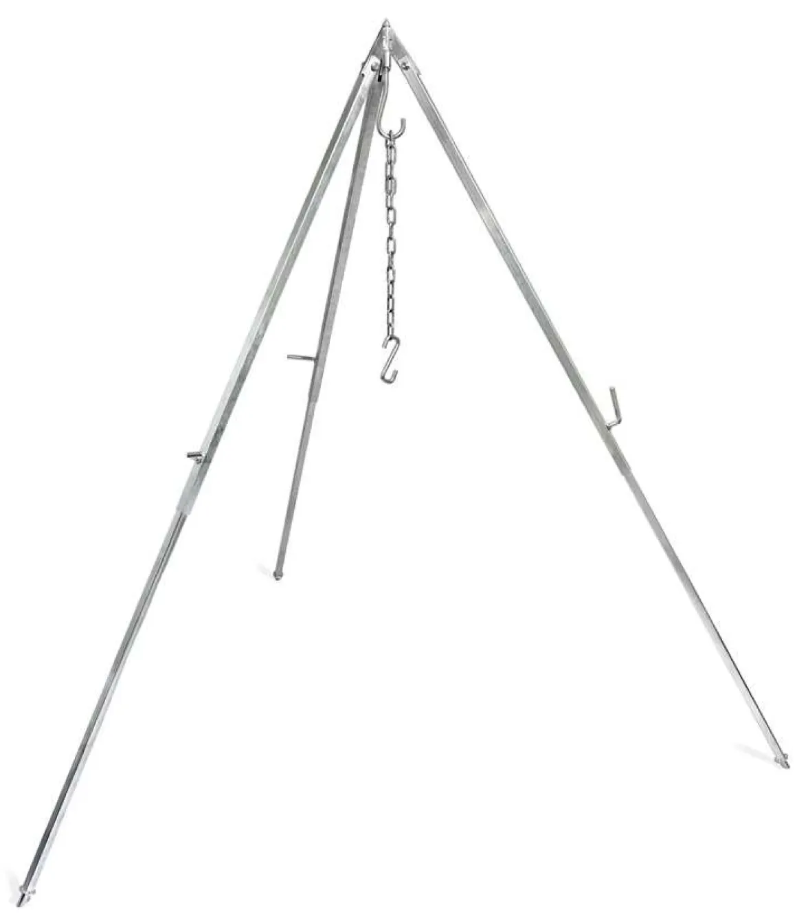 Dreibein mit Kette & Haken d1 Stahl, verzinkt Petromax