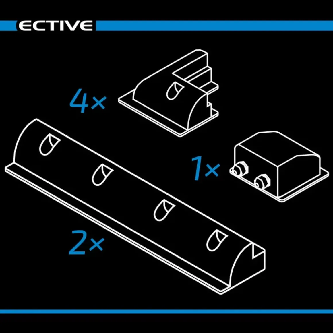 ECTIVE Befestigungs-Komplettset 7-teilig für Solarinstallation